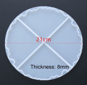 Agate Slice Wave Coaster Silicone Mould (4 Cavities)
