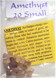 Amethyst Tiny Point Gemstone Crystals x 20