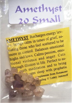 Amethyst Tiny Point Gemstone Crystals x 20