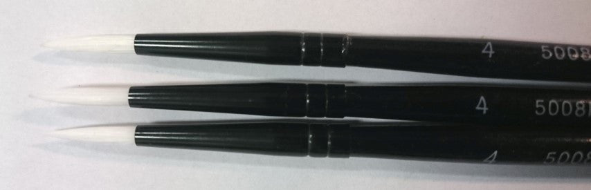 Paint Brushes Round Size 00 Small - High Quality for Soap Paints, Watercolour