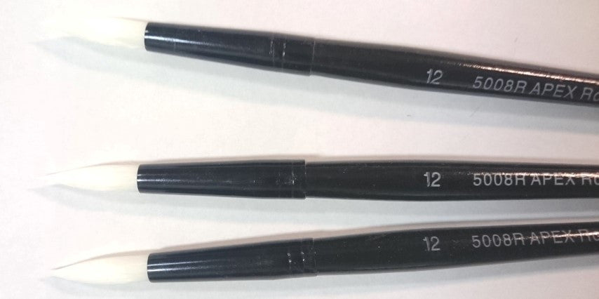 Paint Brushes Round Size 10-12 Large - High Quality for Soap Paints, Watercolour