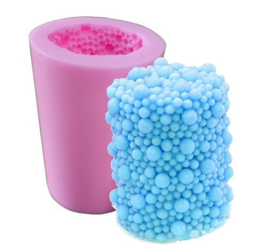 Bubble Covered Pillar Candle Silicone Mould