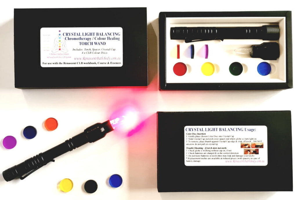 Crystal Light Balancing Torch Set, Colour Healing