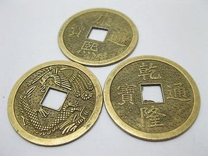 Coins Chinese Feng Shui Lucky Metal x 10