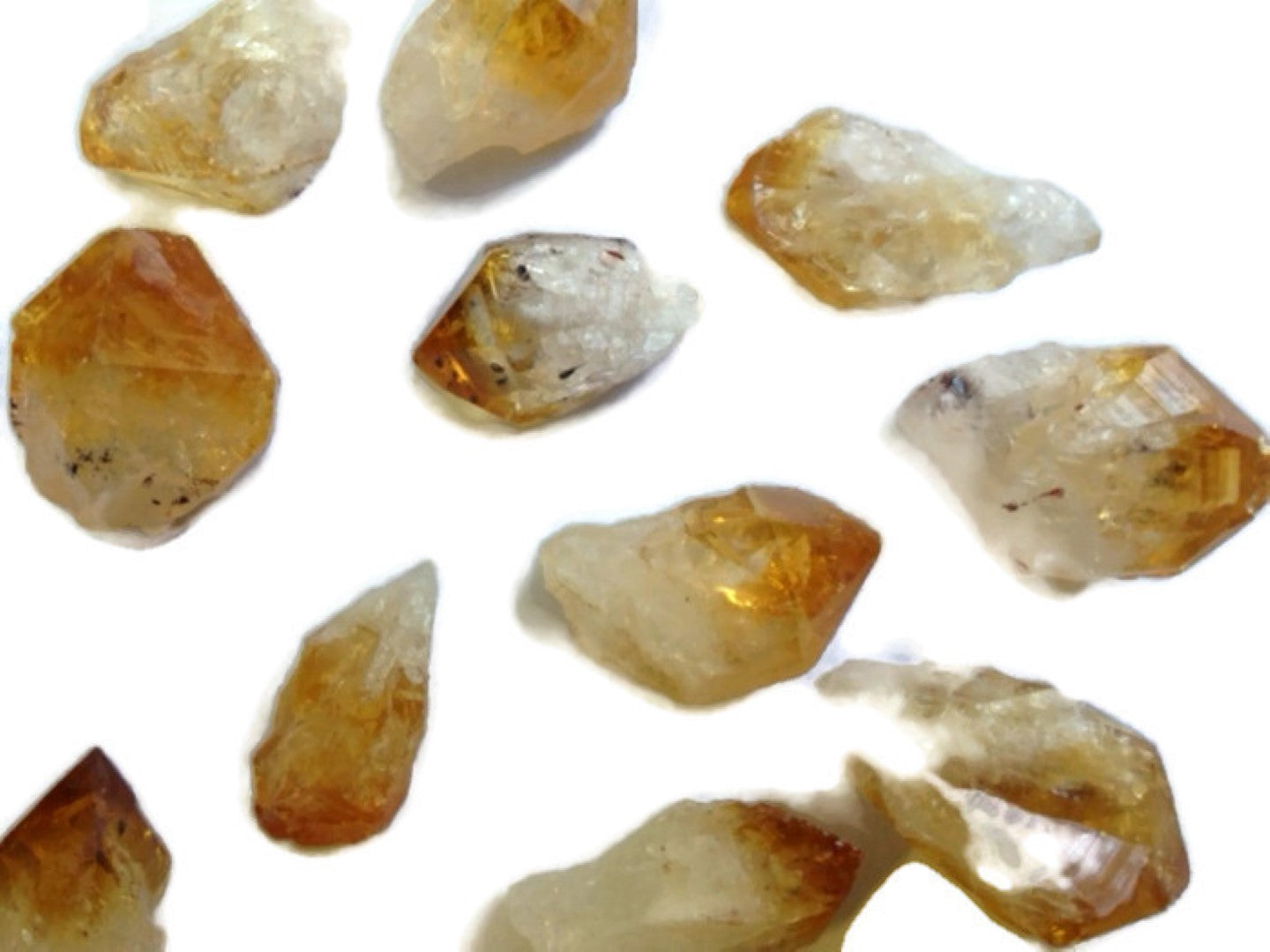 Citrine Point Gemstone Crystals x 10