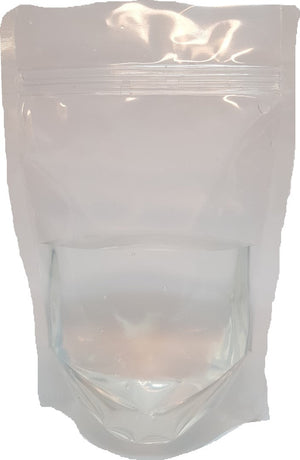 Clear Gusseted Stand Up Zip Lock Plastic Bags 70-200gm (200ml) (#1) 170x110