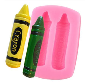 Crayons Mini (2 cavities) Silicone Soap Mould