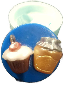 Cherry Cupcake and Jam Silicone Mould