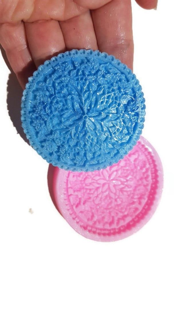 Floral Disc Silicone Mould