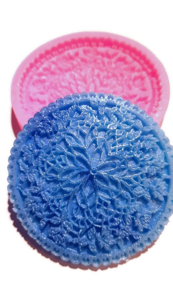 Floral Disc Silicone Mould