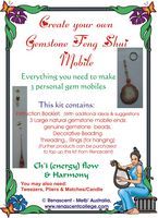 Crystal Gem Mobile Suncatcher Kit Feng Shui Healing Sacred Space Remedy