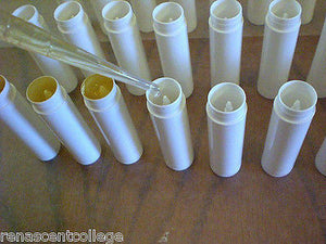 WHITE Twist up Lip stick / balm tubes