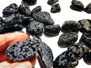 Snowflake Obsidian Gemstones Tumbled x 4 pieces