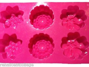 Flowers Silicone (6 Cavities - Different Shapes) Mould