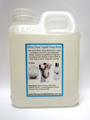 Liquid Ultra Clear Body Wash Soap Base, Palm Free