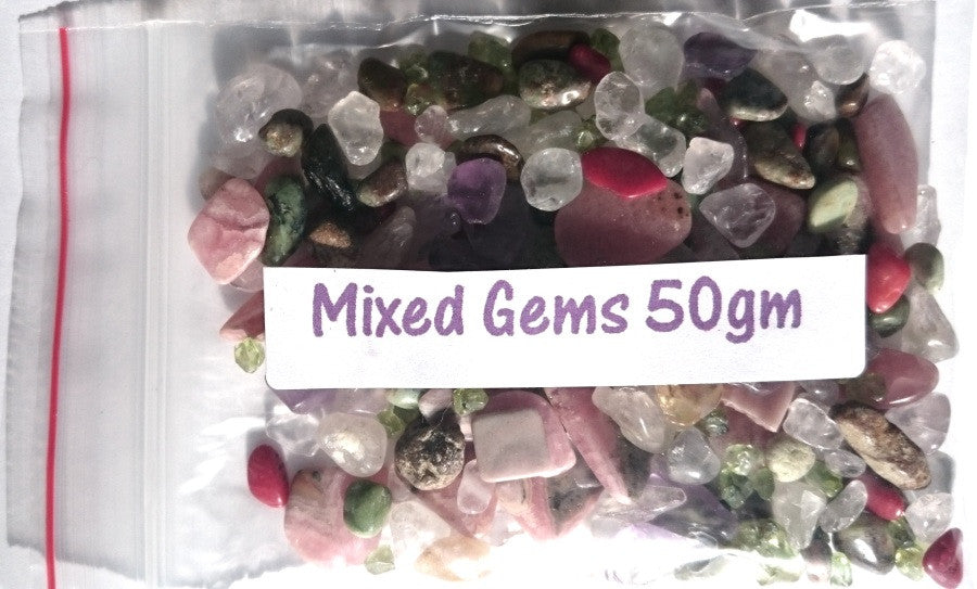 Tumbled Gem Chips Tiny 50gm - You Choose Stones