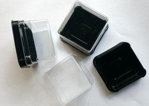 Mooncake Clear Cube, Square Box with Black Base