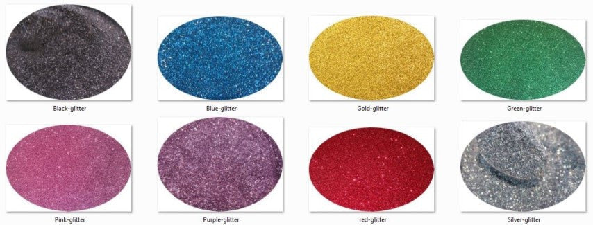 *Cosmetic Grade Glitter Kit of 8 Primary Colours