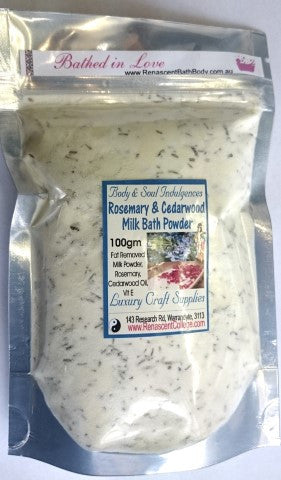 Milk Bath Powder Rosemary  + Cedarwood