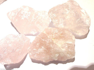 Rose Quartz Gemstones 6 x Rough Pieces