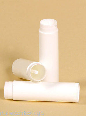 WHITE Twist up Lip stick / balm tubes