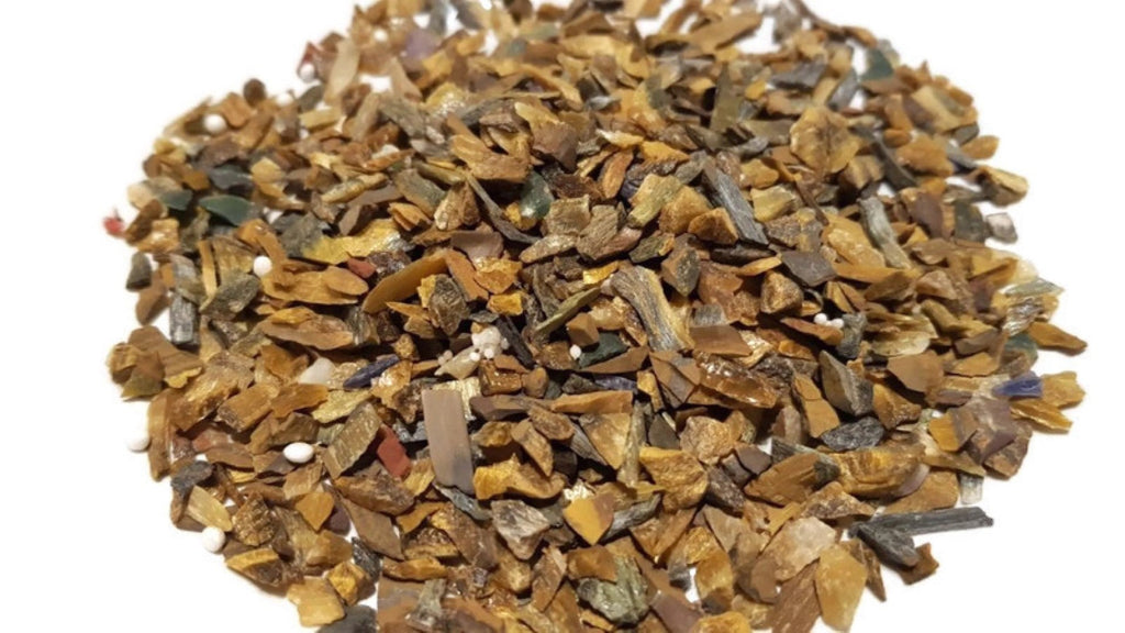 Tiger Eye Rough Gemstone Chips x 100gm