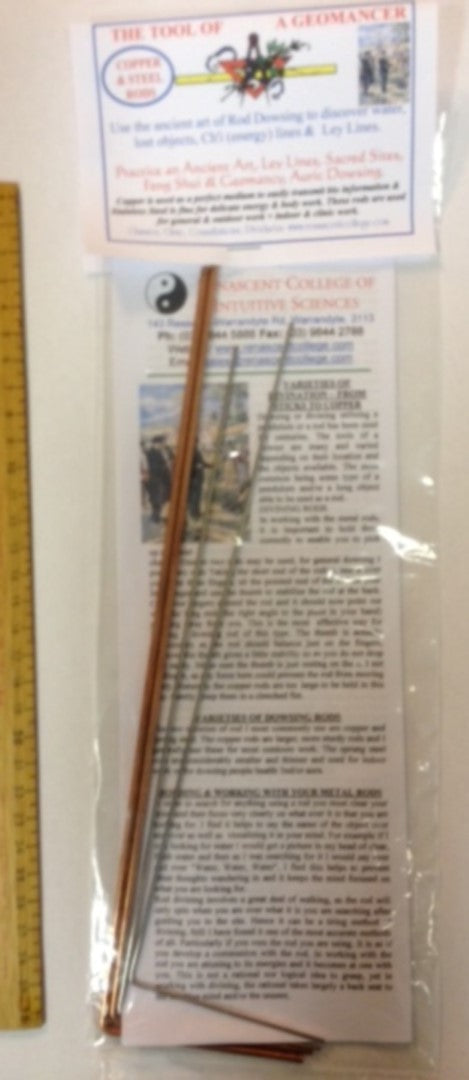 Copper / Steel Dowsing and Divining Rods, For Feng Shui Divination