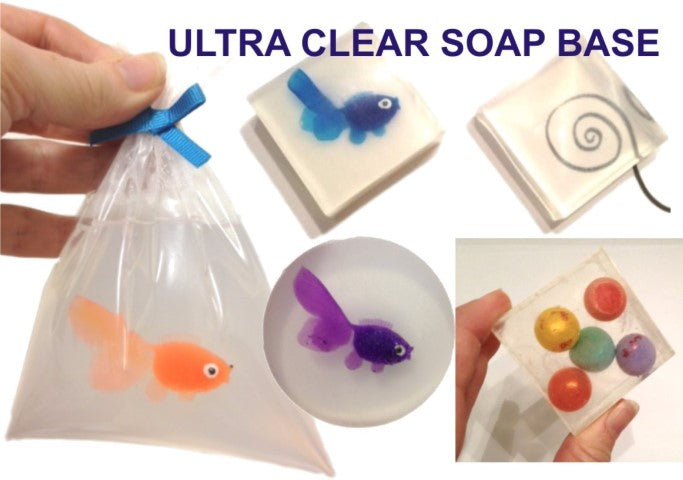 Crystal CLEAR MP Soap Base 1kg (SLS / SLES / Palm / Stearic Acid Free)