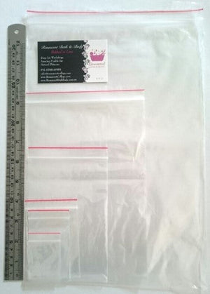 Self Seal Clear Zip Lock Plastic Bags 6x9 (A5) (150 x 230mm) x 100