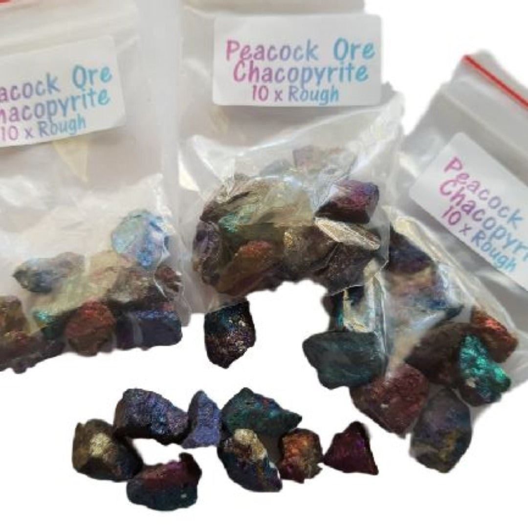 Tiny Peacock Ore Chalcopyrite Minerals