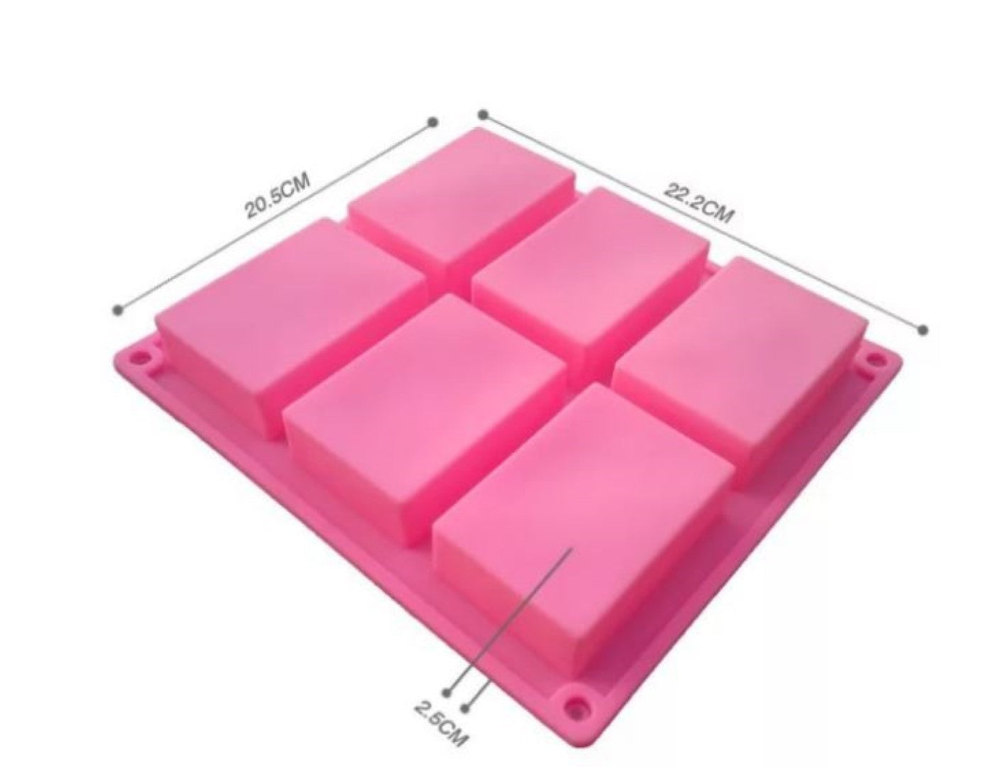Rectangle (6 Cavity) Silicone Soap Mould
