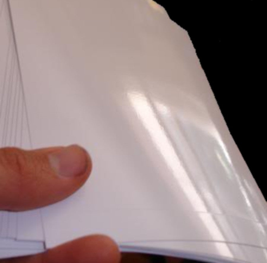 DVD / CD Label Adhesive Gloss WHITE Printable Sticker Paper, Inkjet or Laser