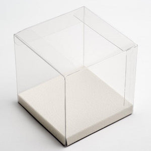 Clear Cube, Square Box with Black / White Insert Stage