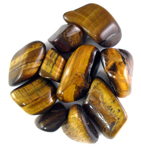 TIGER EYE STONES Tumbled X 10
