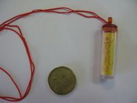 Acrylic PRAYER SUTRA SCROLL IN PENDANT