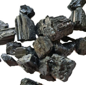 Black Schorl Tourmaline Gemstone Crystals 250gm